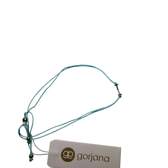 Gorjana Initial Prism Bracelet "I" – Blue String – Gold Plated - Picture 3 of 5